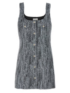 Multicolor Cotton Tweed Mini Dress