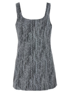 Multicolor Cotton Tweed Mini Dress