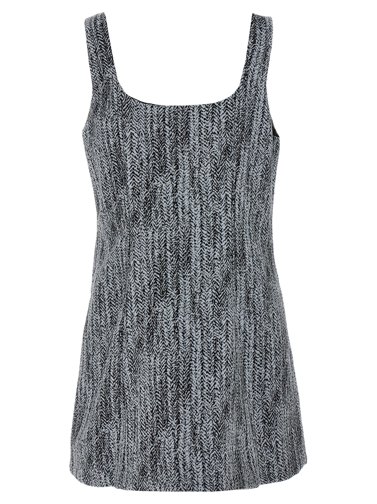 Multicolor Cotton Tweed Mini Dress