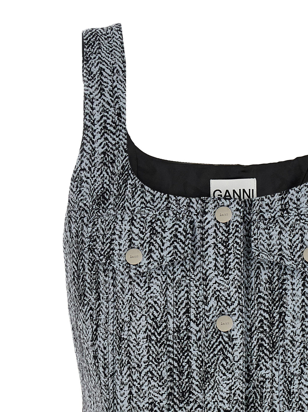 Multicolor Cotton Tweed Mini Dress