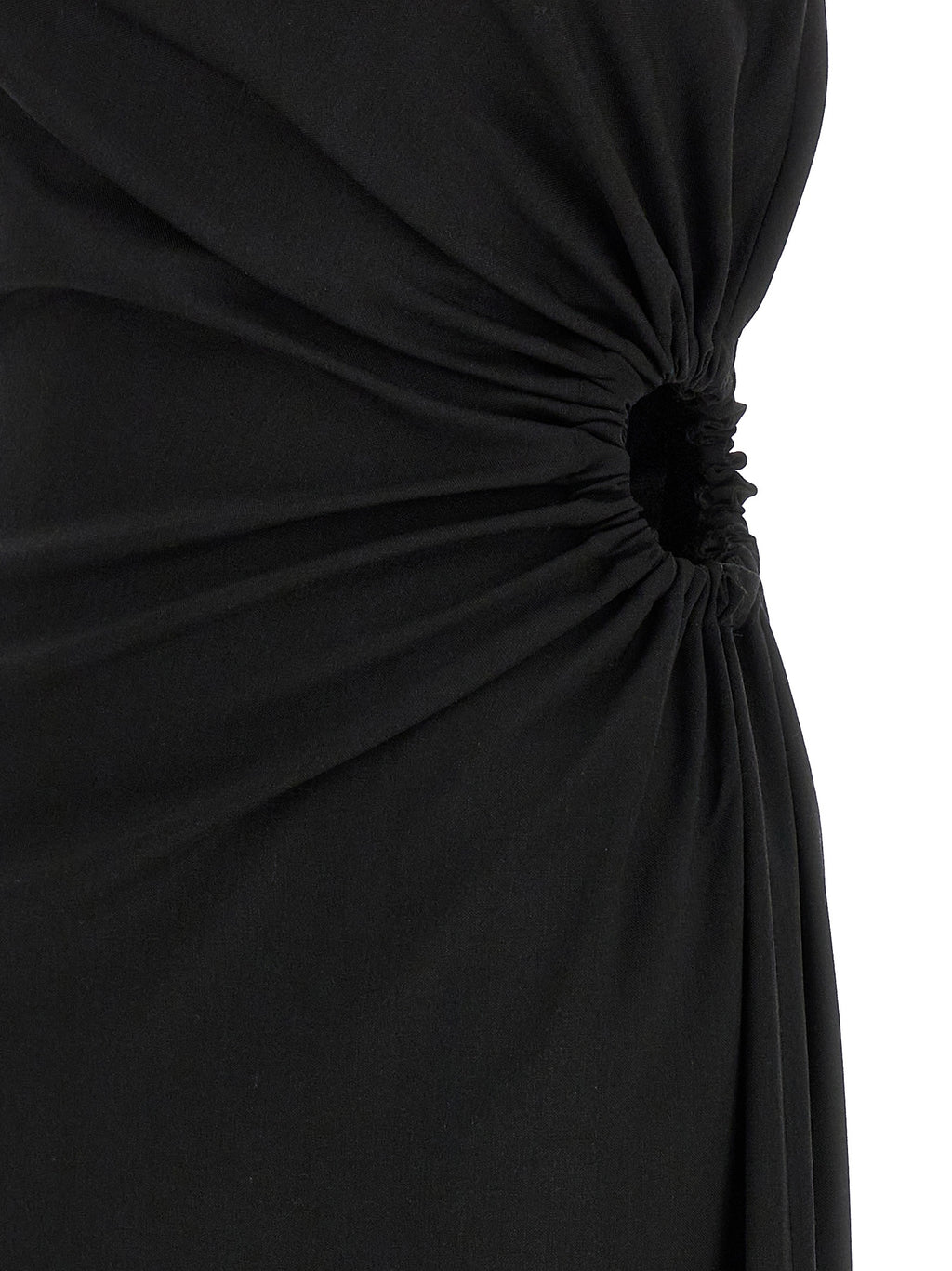Silva Virgin Wool Mohair Silk Off-The-Shoulder Long Dress
