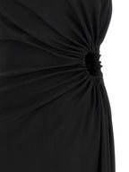 Silva Virgin Wool Mohair Silk Off-The-Shoulder Long Dress