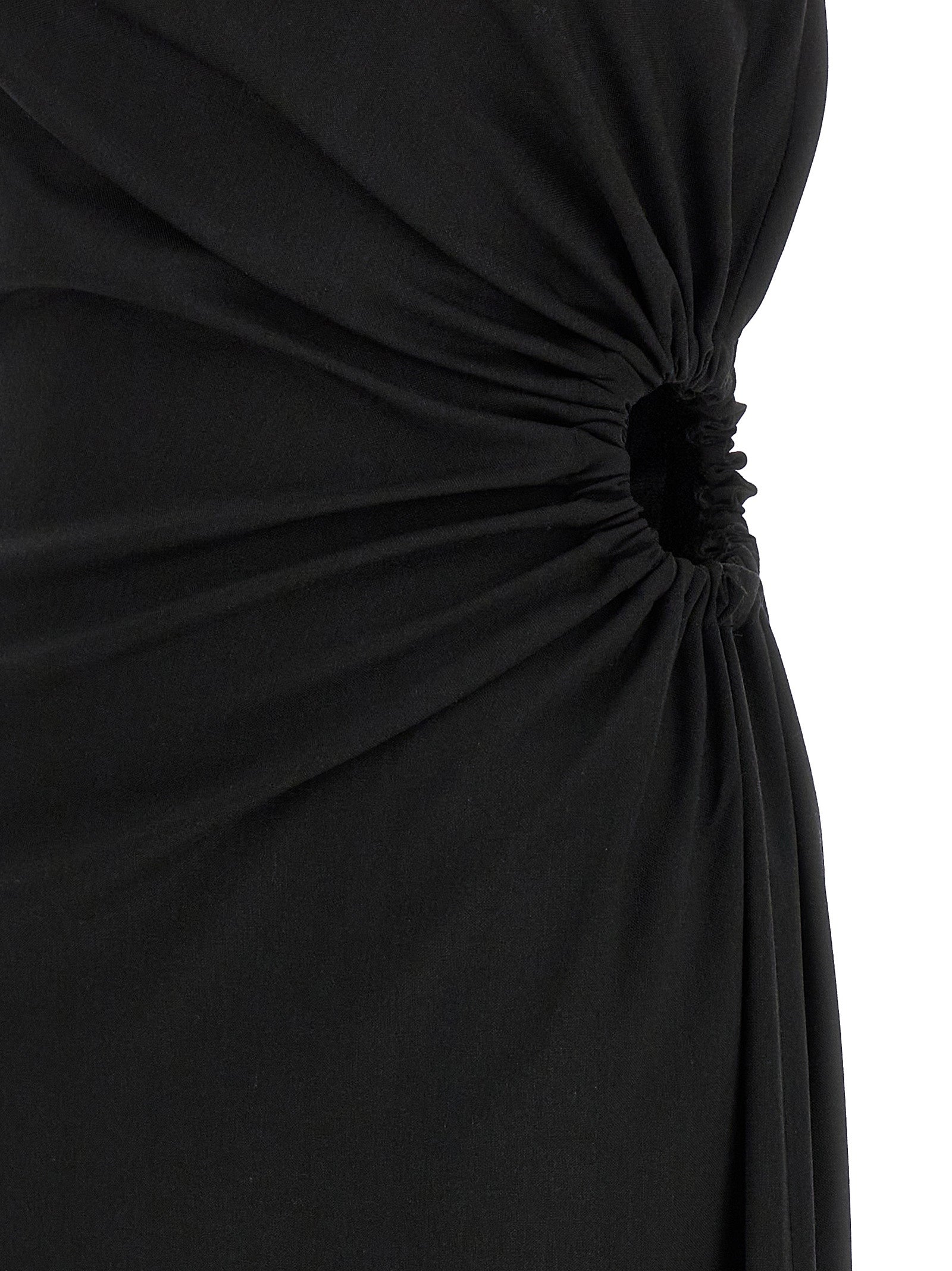 Silva Virgin Wool Mohair Silk Off-The-Shoulder Long Dress