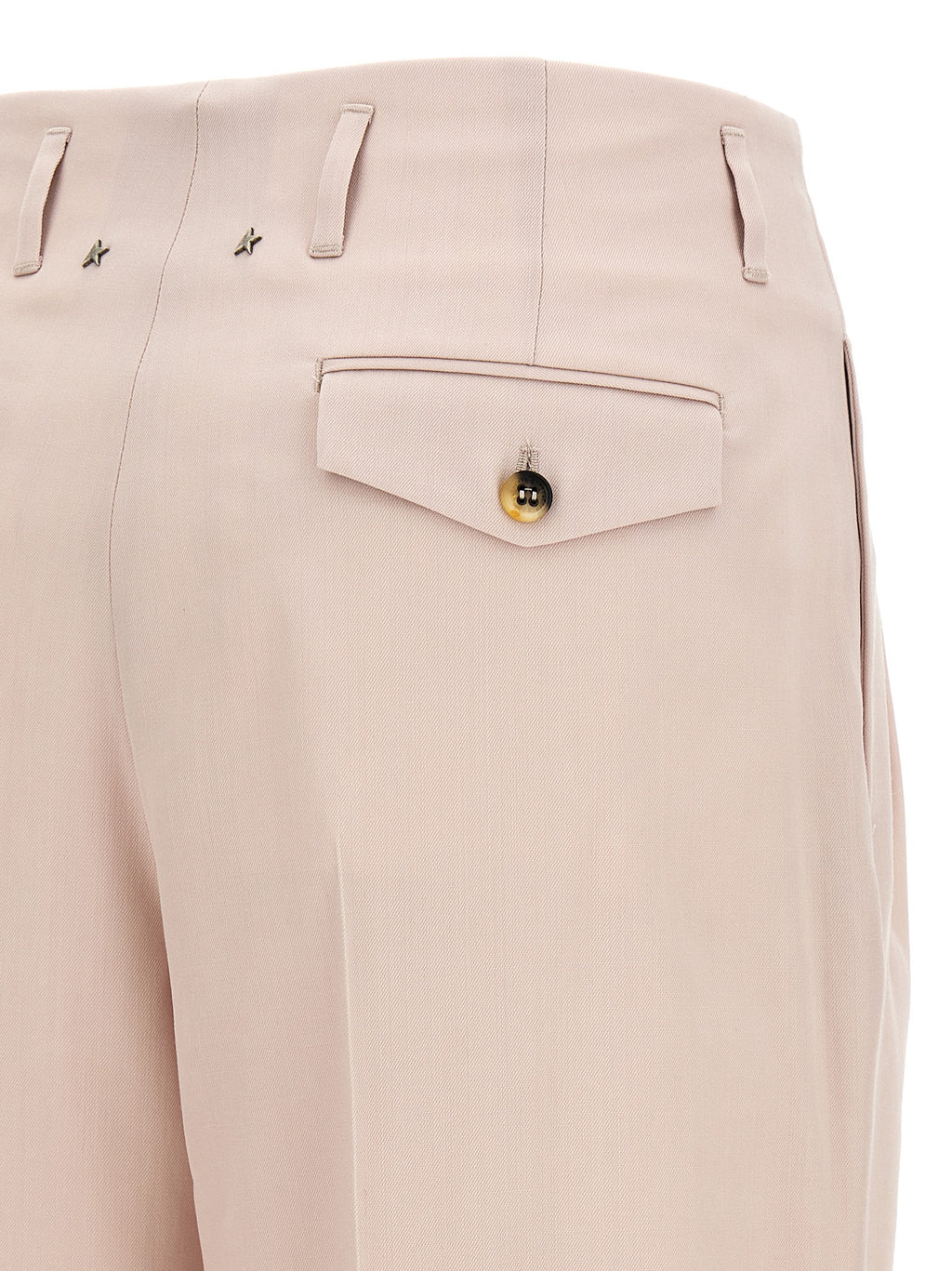 Pink Wide-Leg Virgin Wool Pants