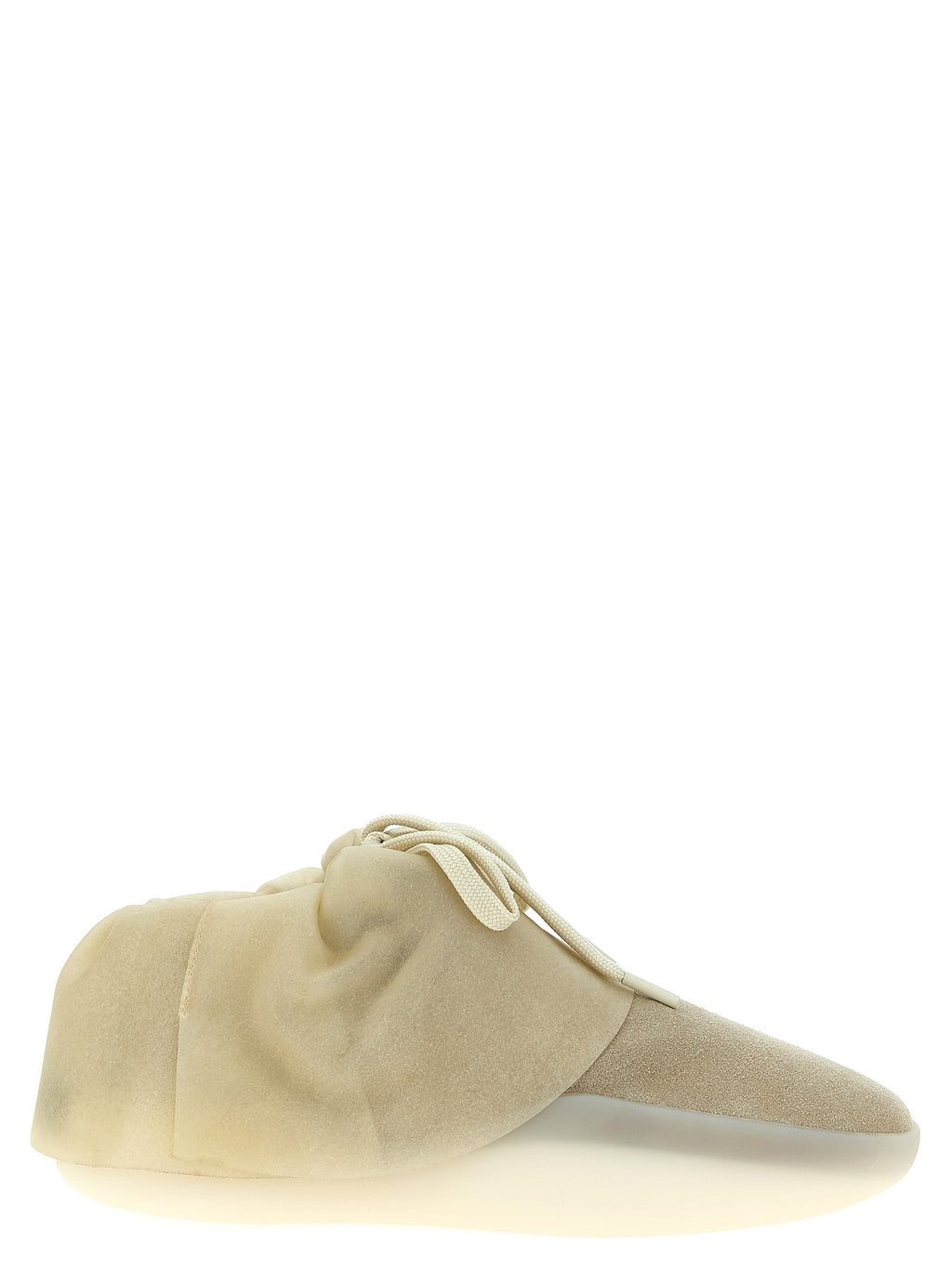 Beige Leather Moc Runner Sneakers