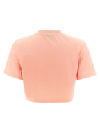 Pink Cotton Roma Crop T-Shirt