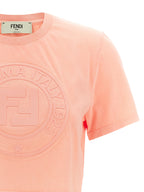 Pink Cotton Roma Crop T-Shirt