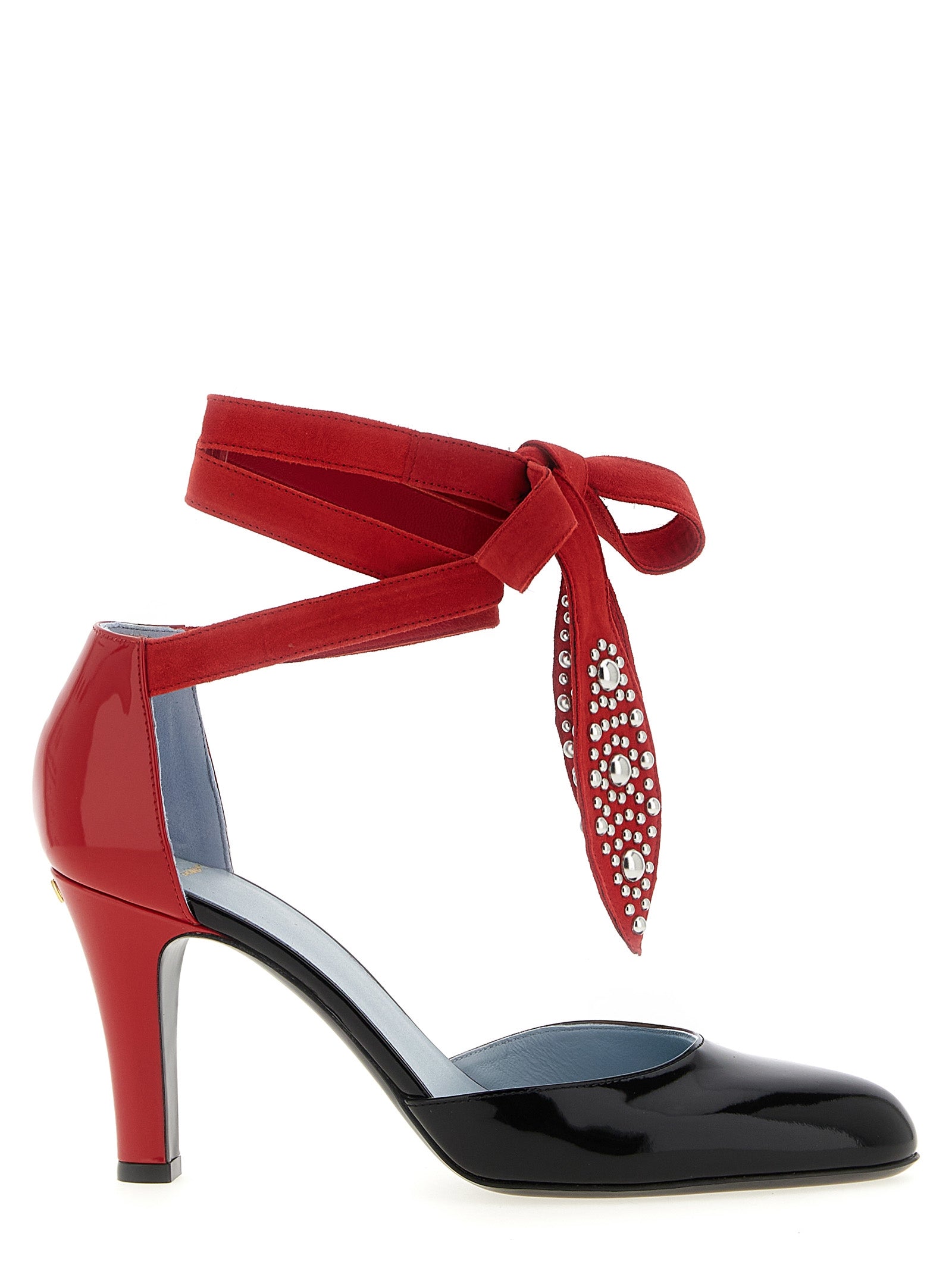 Two-Tone Goatskin Foliefoliage Pumps