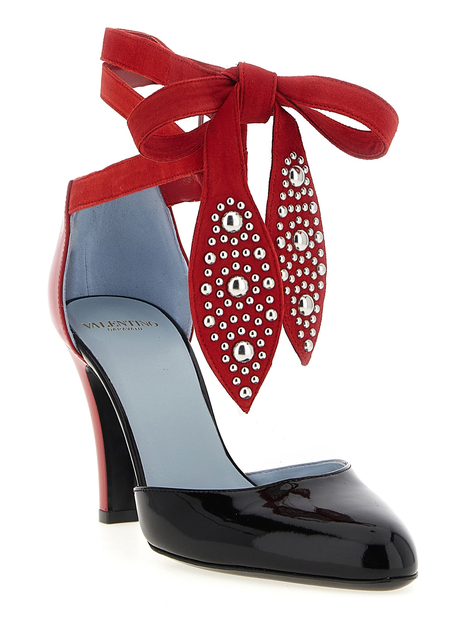 Two-Tone Goatskin Foliefoliage Pumps