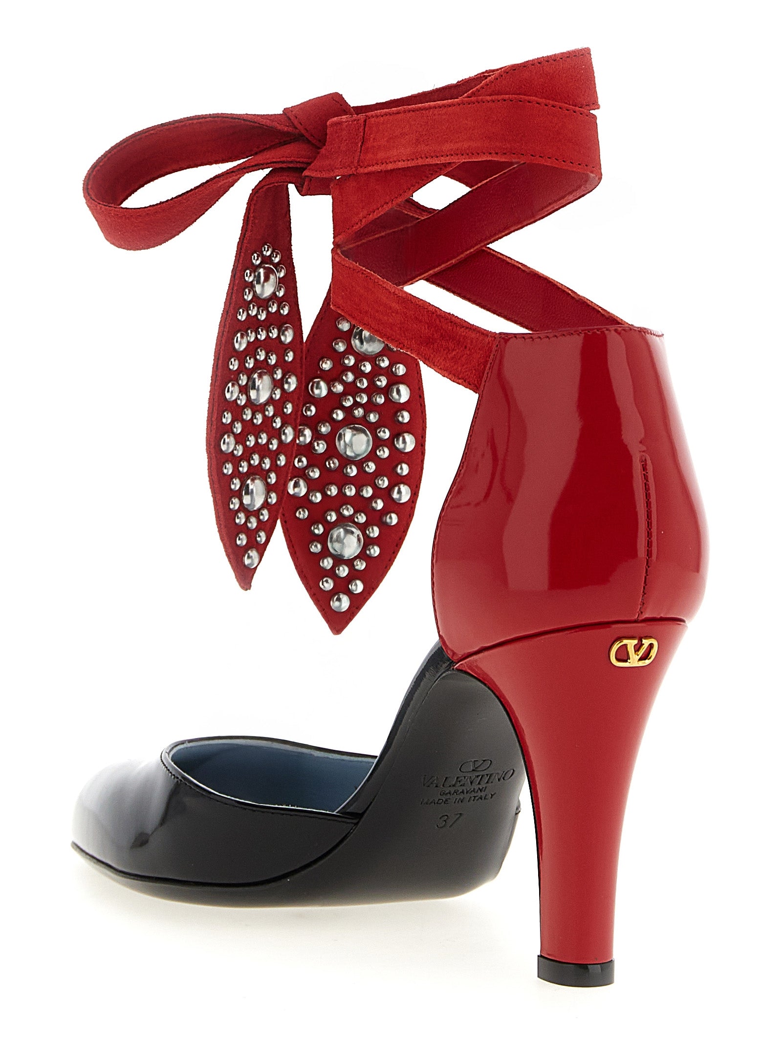 Two-Tone Goatskin Foliefoliage Pumps