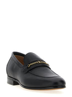 Black Goat Leather Slip-On Loafers