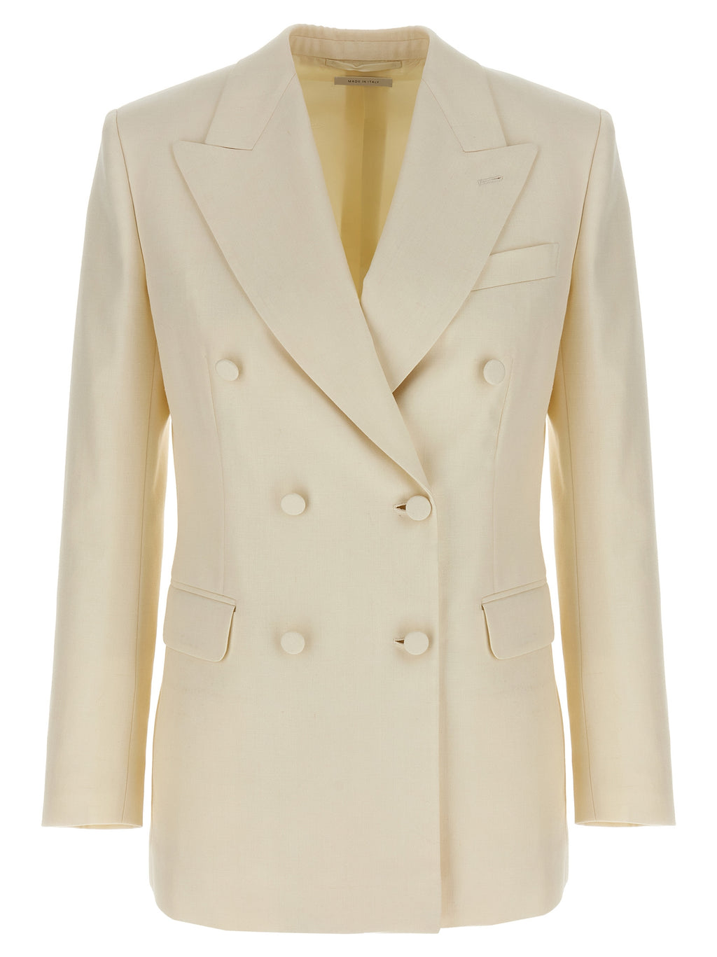 Silk Wool Linen Flavia Double-Breasted Blazer