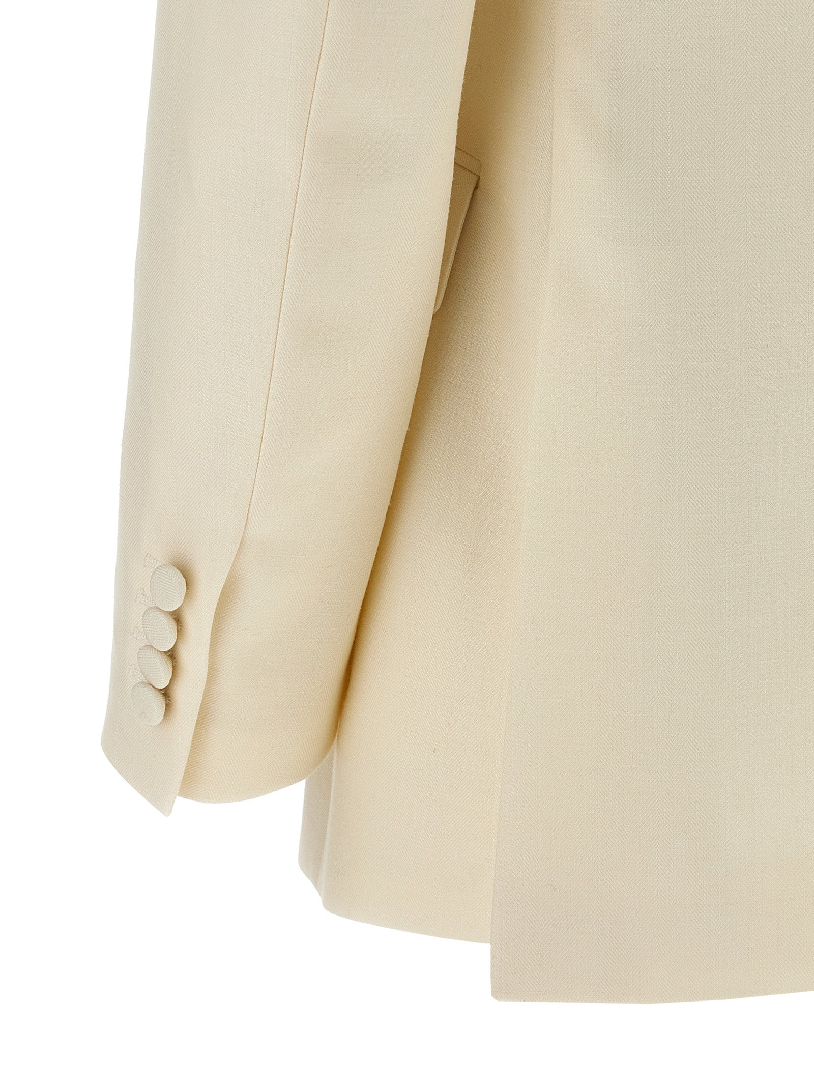 Silk Wool Linen Flavia Double-Breasted Blazer