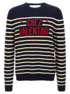 Blue Virgin Wool 'Chez Valentino' Cardigan