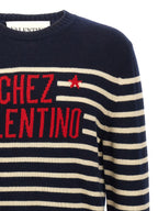 Blue Virgin Wool 'Chez Valentino' Cardigan