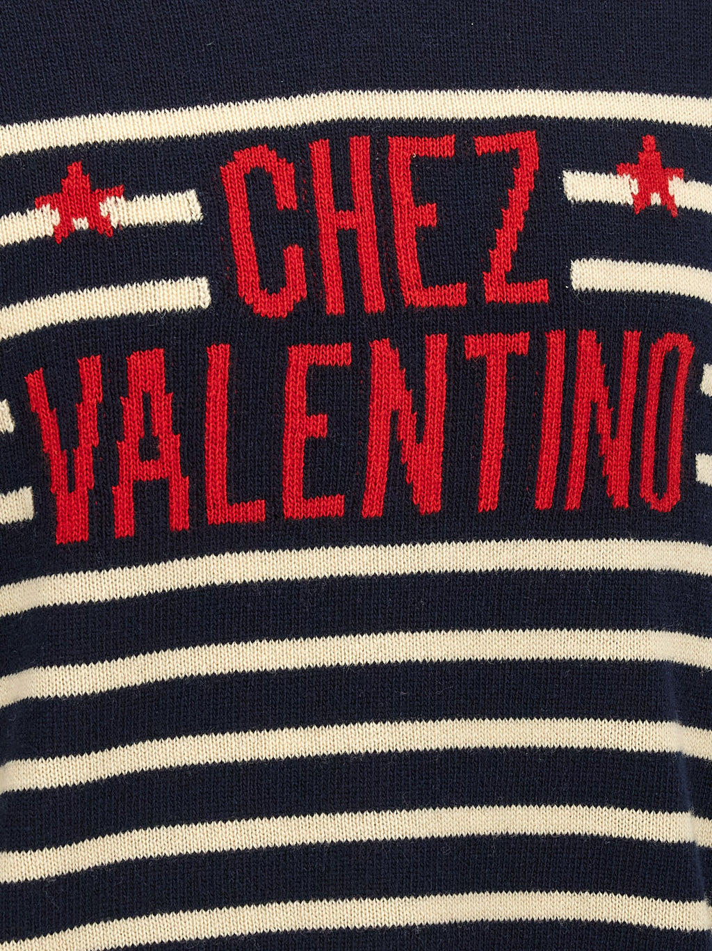 Blue Virgin Wool 'Chez Valentino' Cardigan
