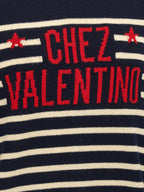 Blue Virgin Wool 'Chez Valentino' Cardigan