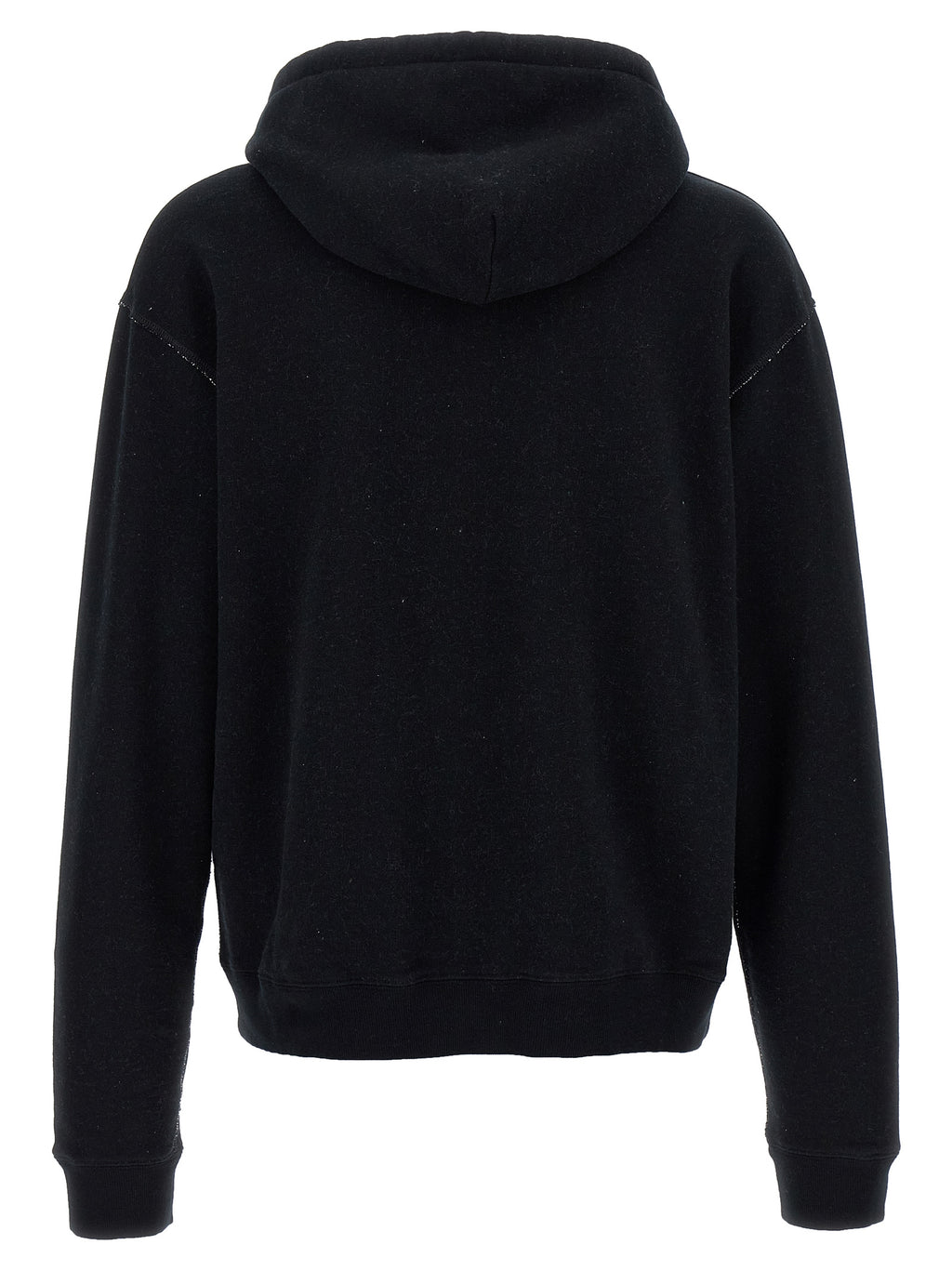 Black Cotton Sweatshirt with Chez Valentino Print