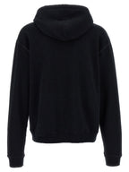 Black Cotton Sweatshirt with Chez Valentino Print