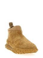 Beige Calfskin Suede Sneakers