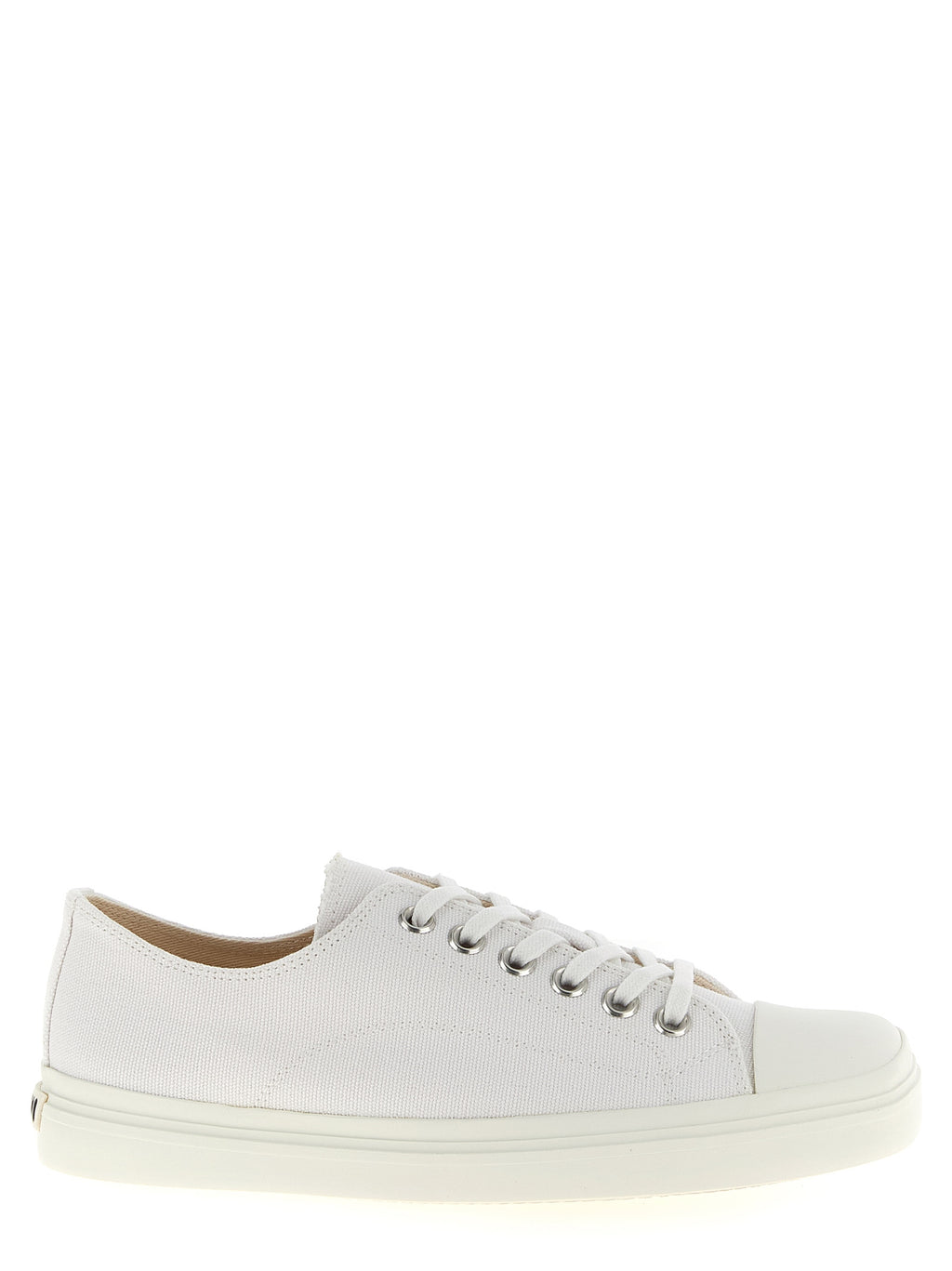 White Cotton Edge Sneakers