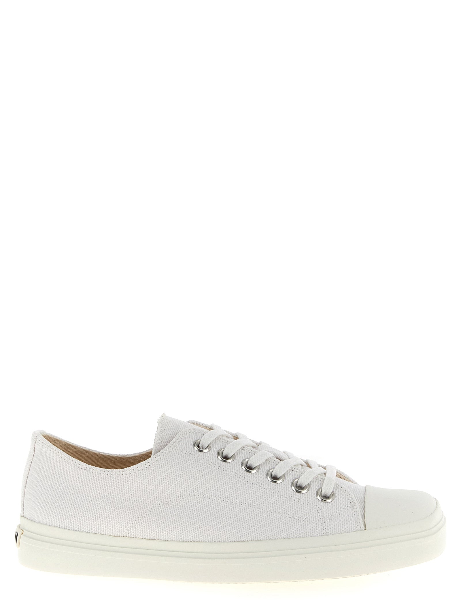 White Cotton Edge Sneakers