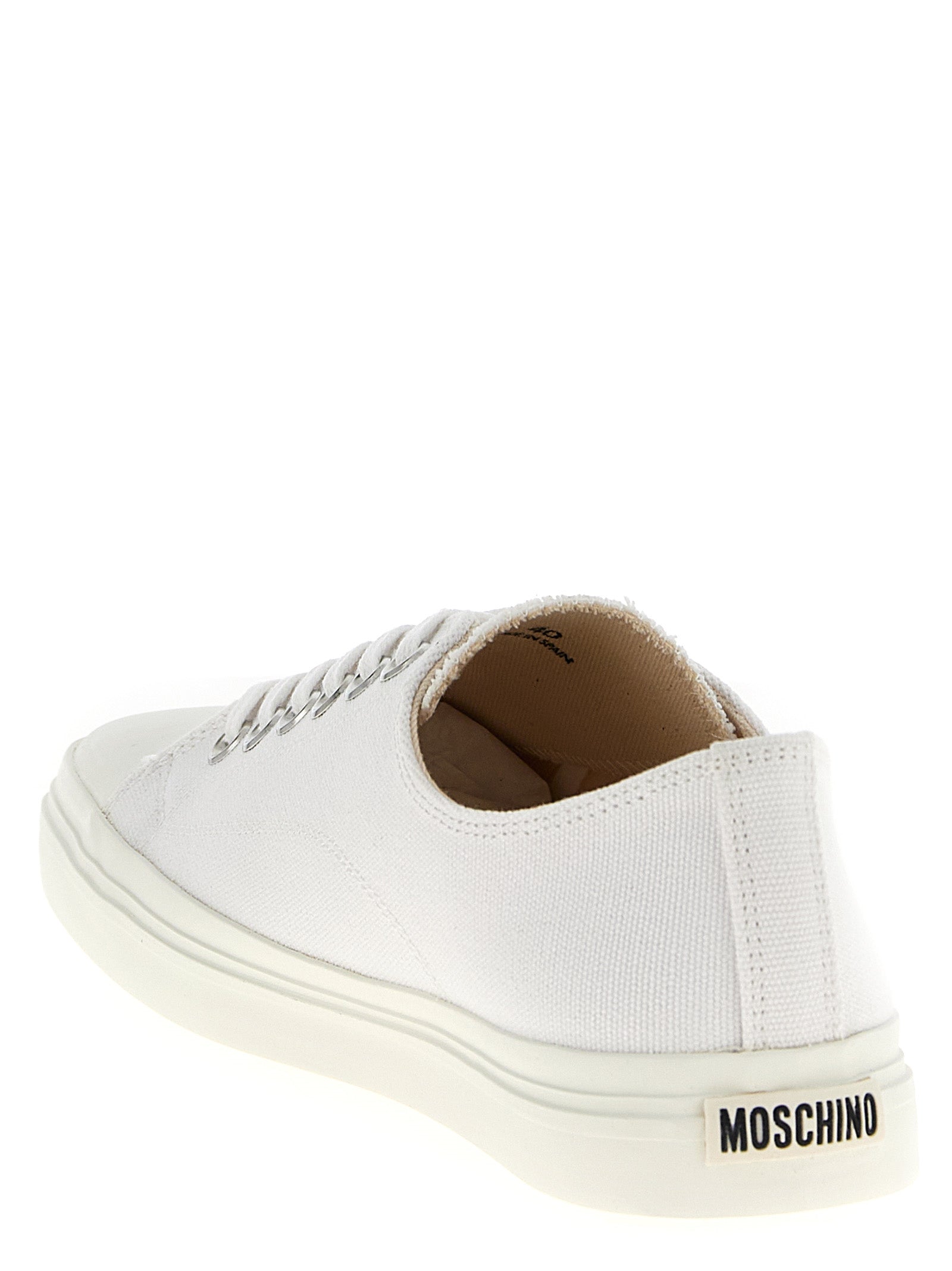 White Cotton Edge Sneakers