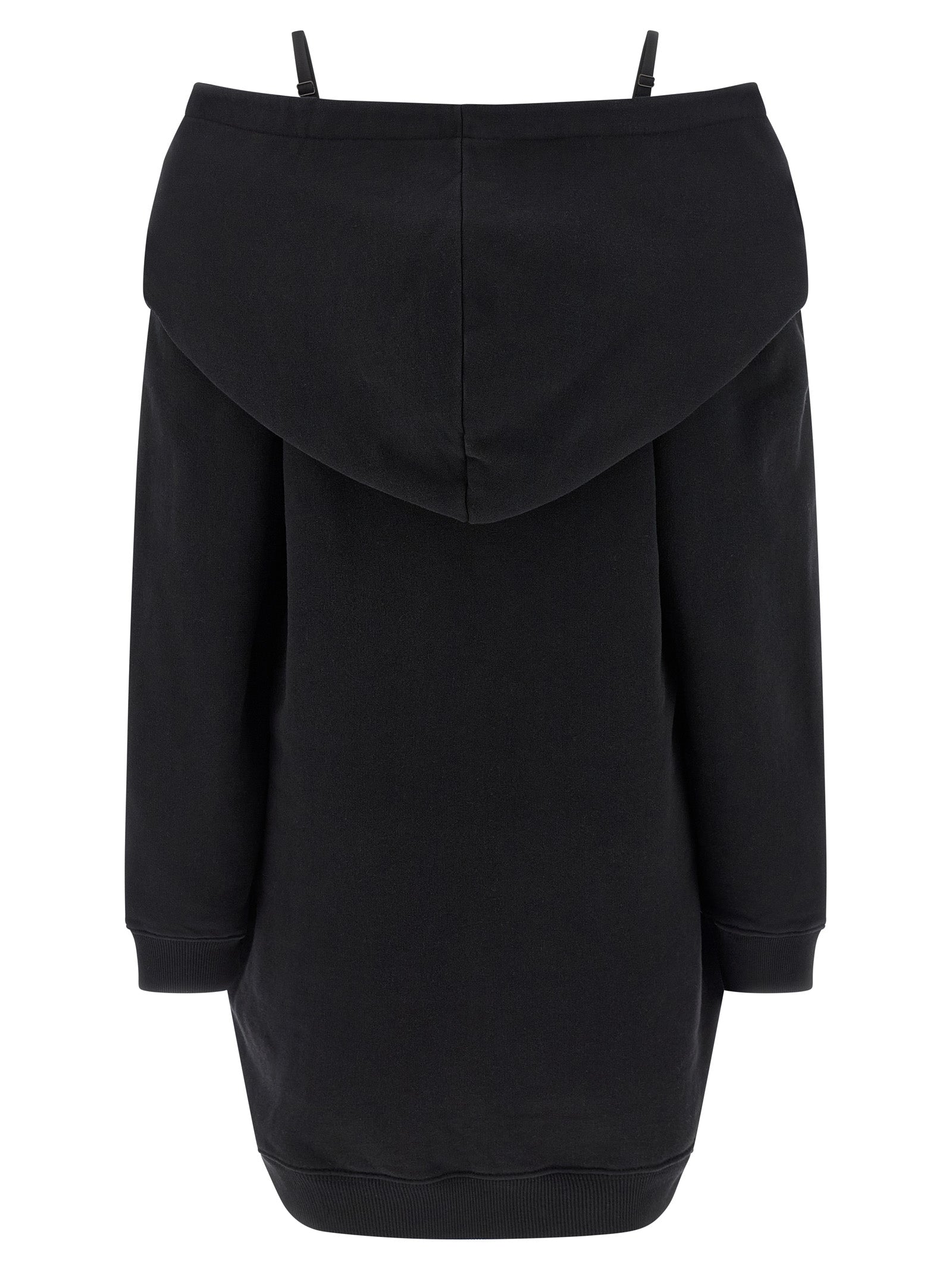 Mini Black Brushed Cotton Dress