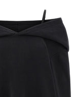 Mini Black Brushed Cotton Dress