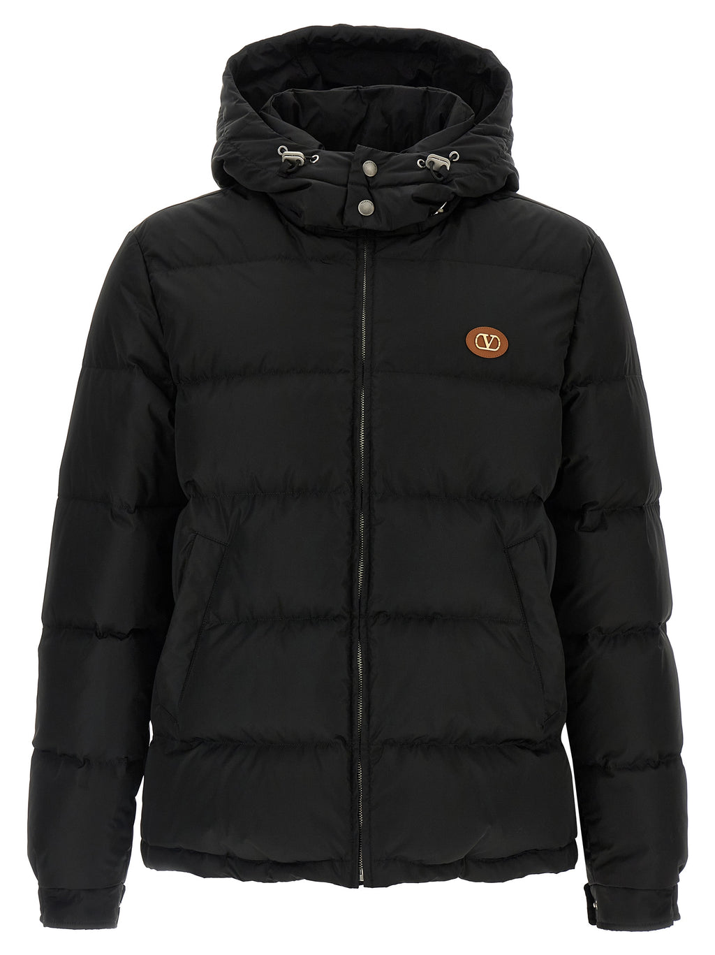 Black Full-Length Polyamide Down Jacket
