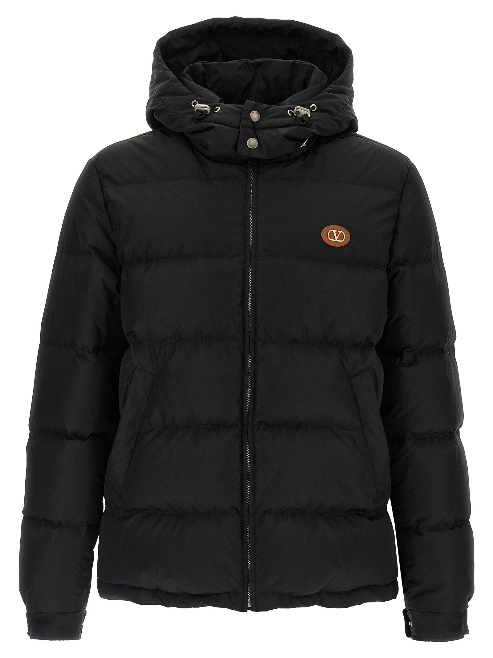 Black Full-Length Polyamide Down Jacket