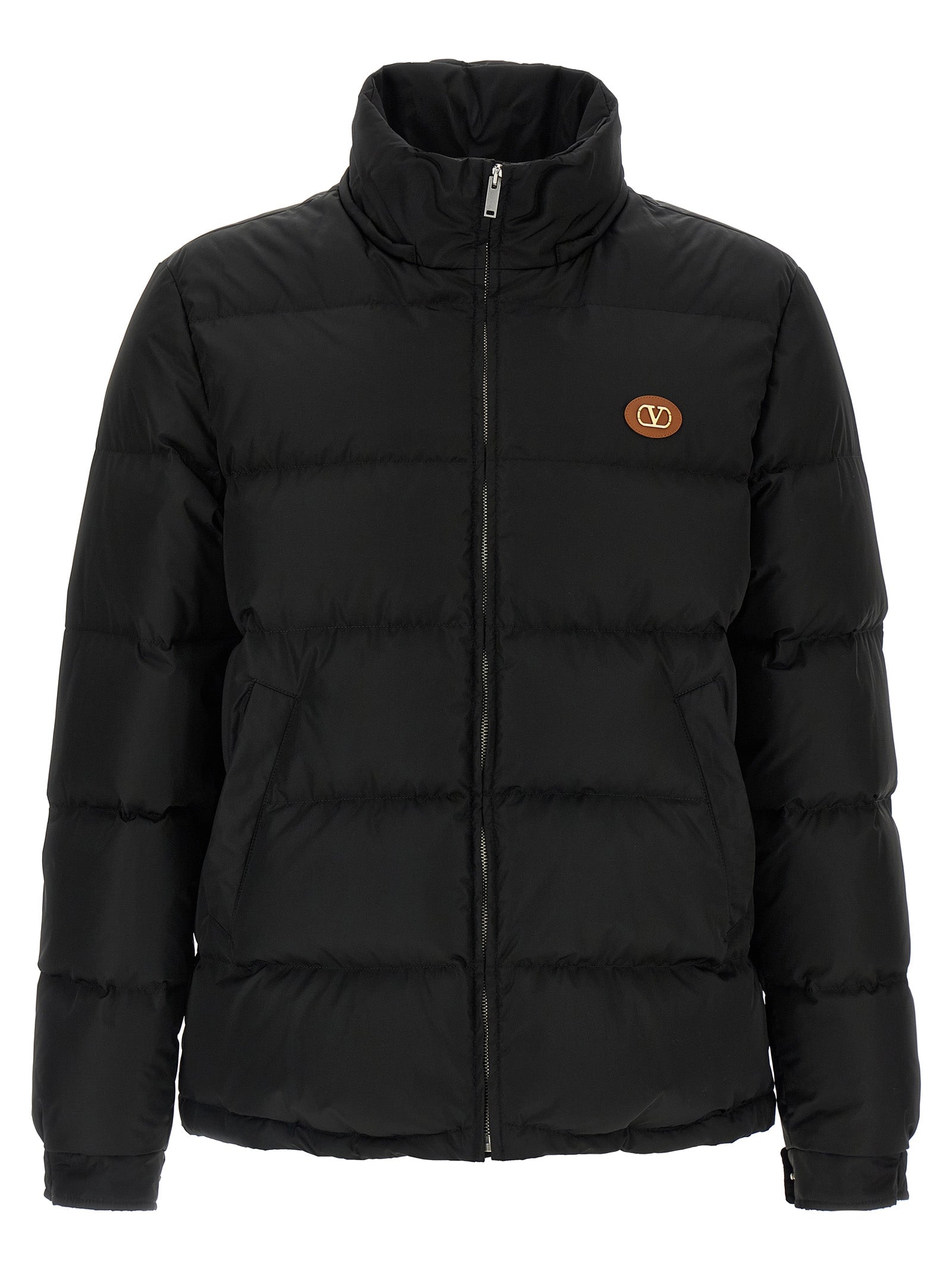 Black Full-Length Polyamide Down Jacket