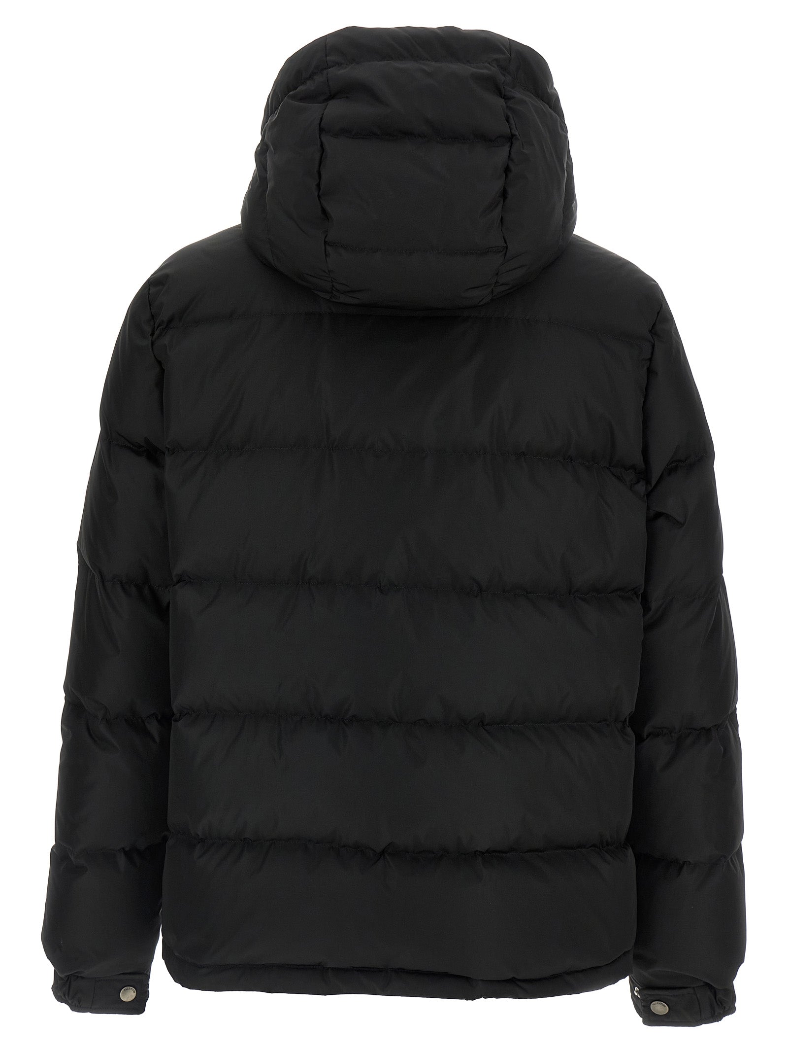 Black Full-Length Polyamide Down Jacket
