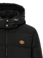 Black Full-Length Polyamide Down Jacket
