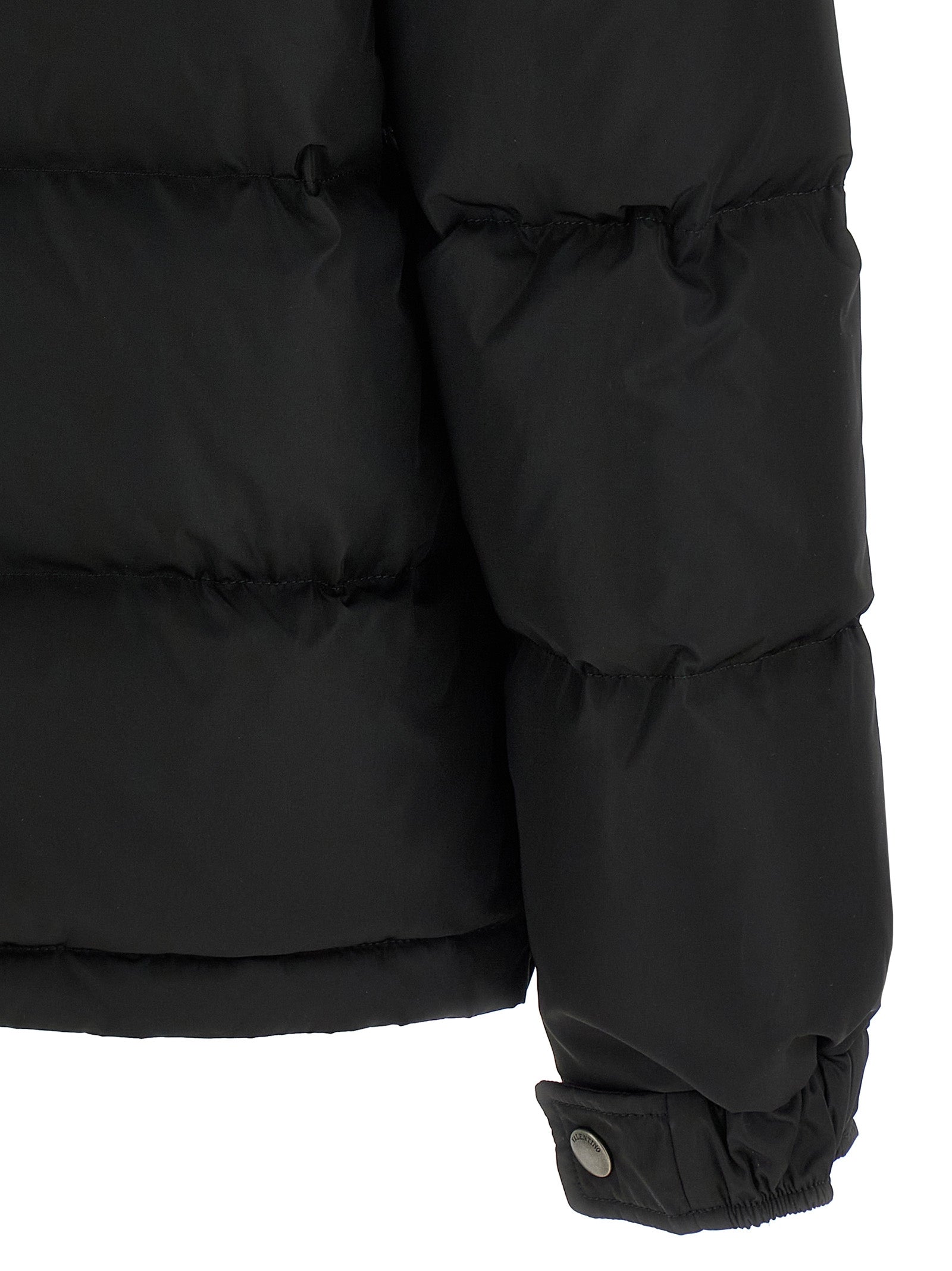 Black Full-Length Polyamide Down Jacket