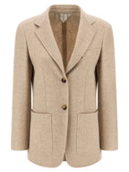 Beige Alpaca Cashmere Camel Caraffa Blazer