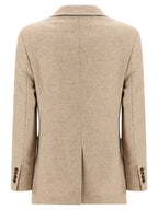 Beige Alpaca Cashmere Camel Caraffa Blazer