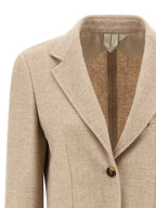 Beige Alpaca Cashmere Camel Caraffa Blazer