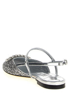 Silver Glitter Belinda Flat