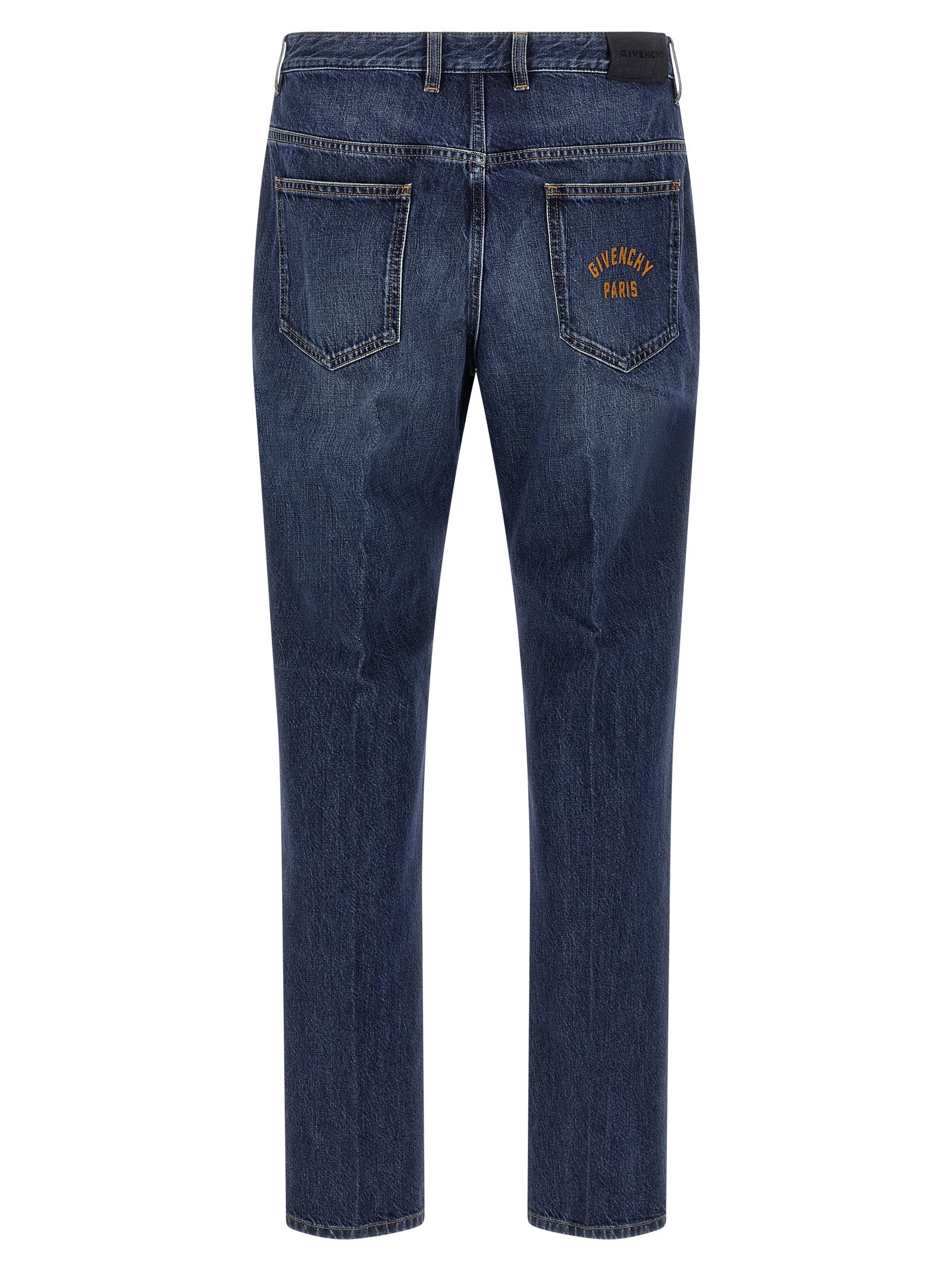 Blue Straight Cotton Denim Jeans