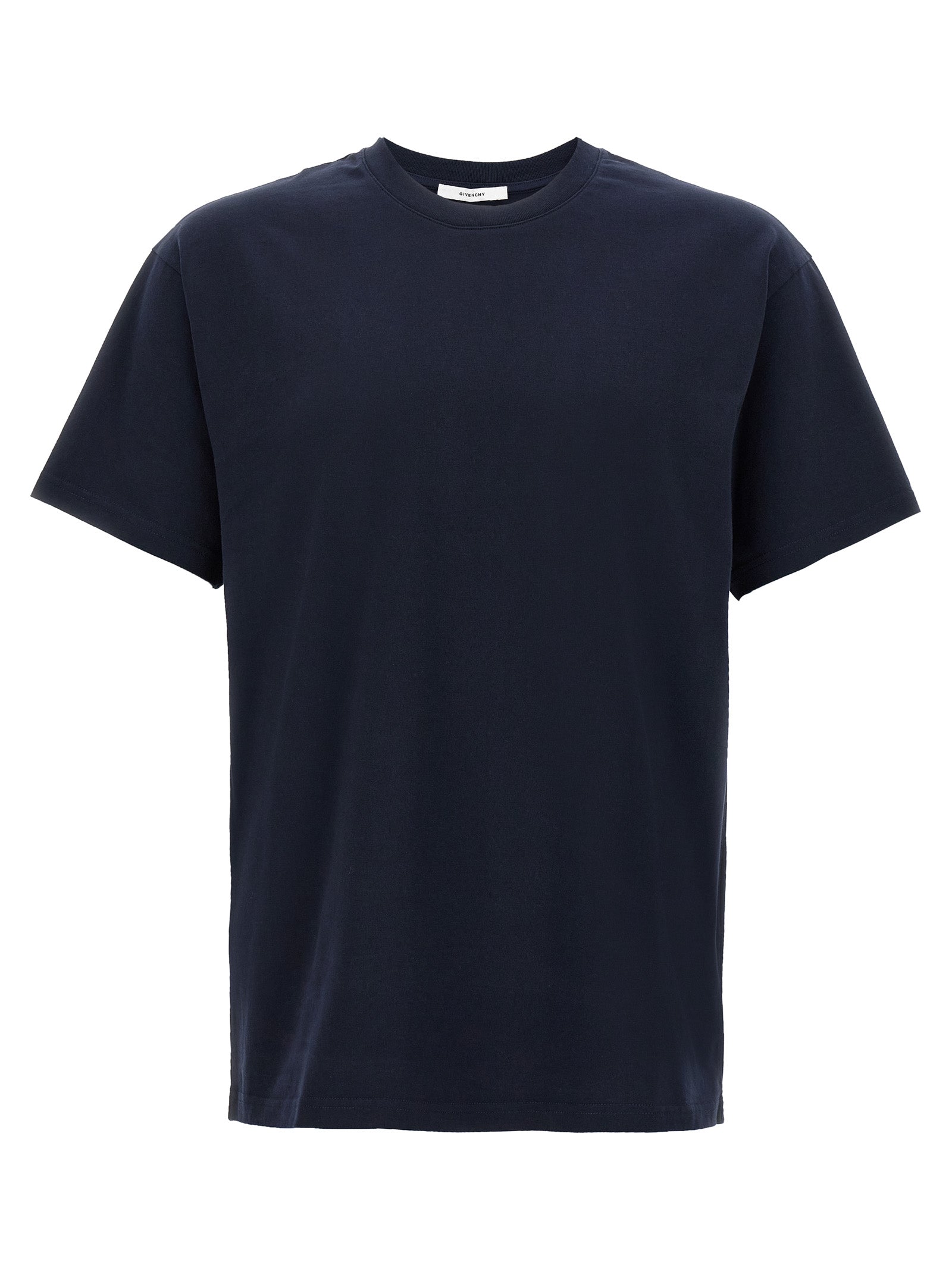 Blue Cotton Crewneck T-Shirt