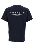 Blue Cotton Crewneck T-Shirt