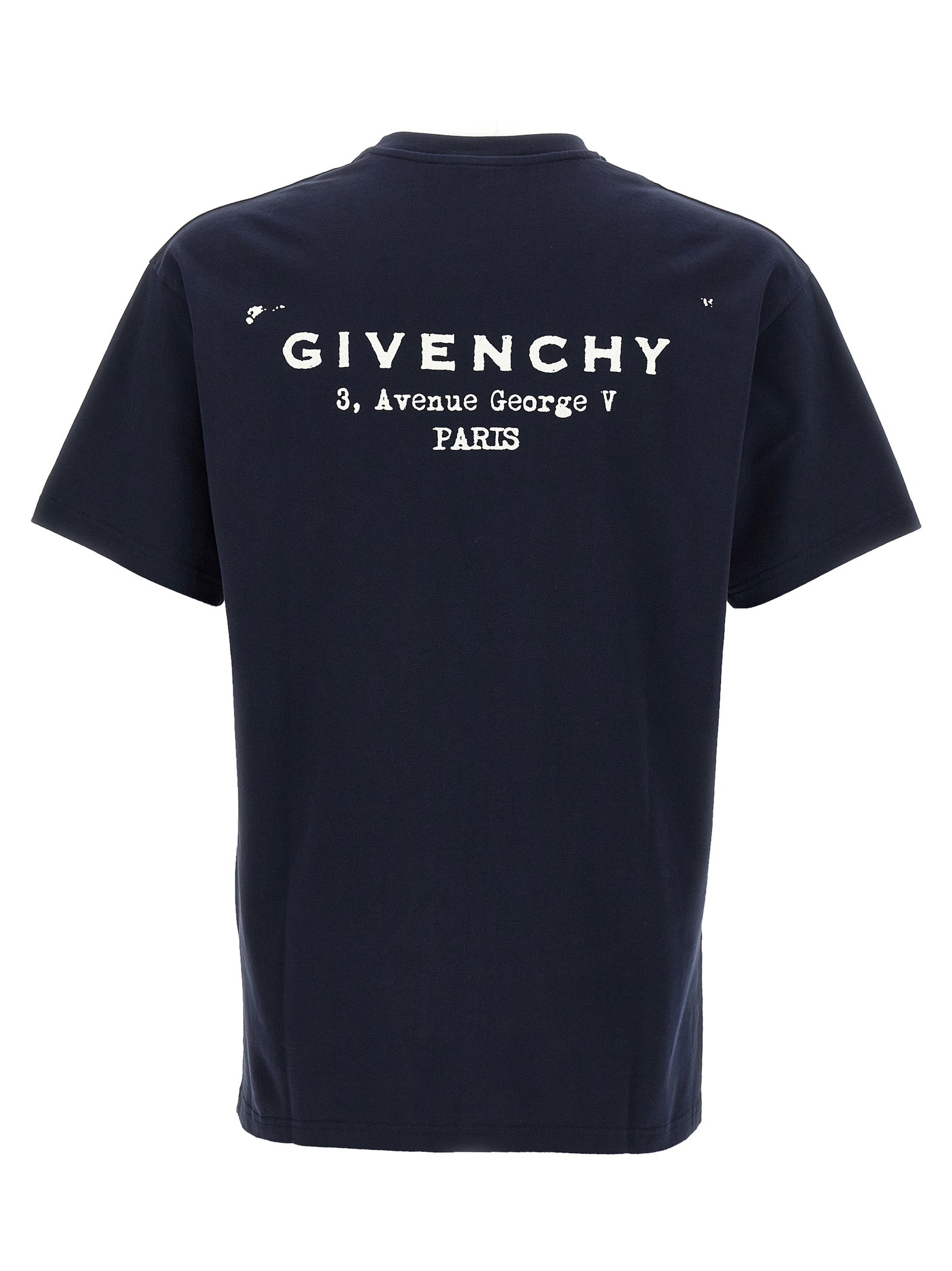 Blue Cotton Crewneck T-Shirt