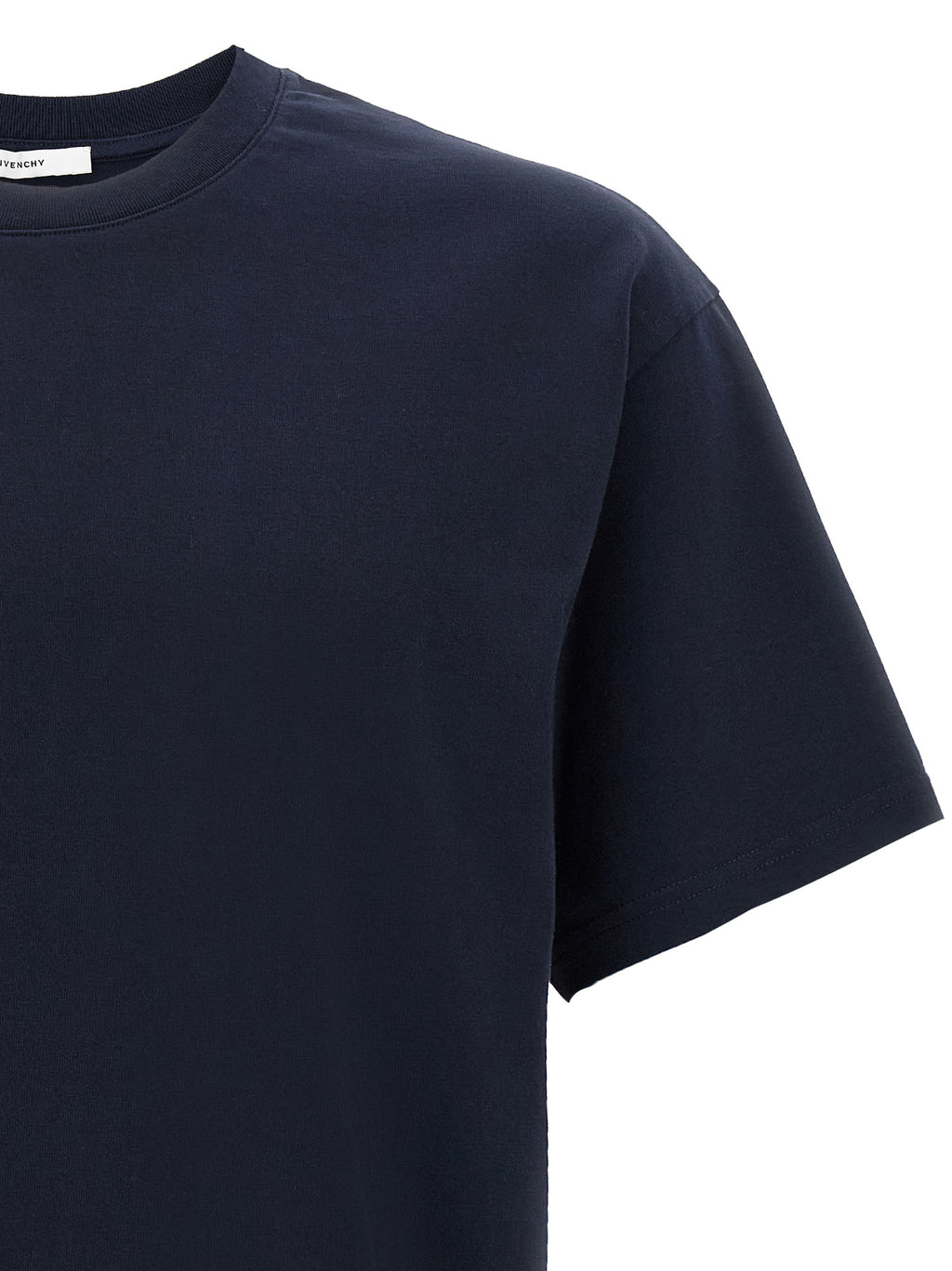 Blue Cotton Crewneck T-Shirt