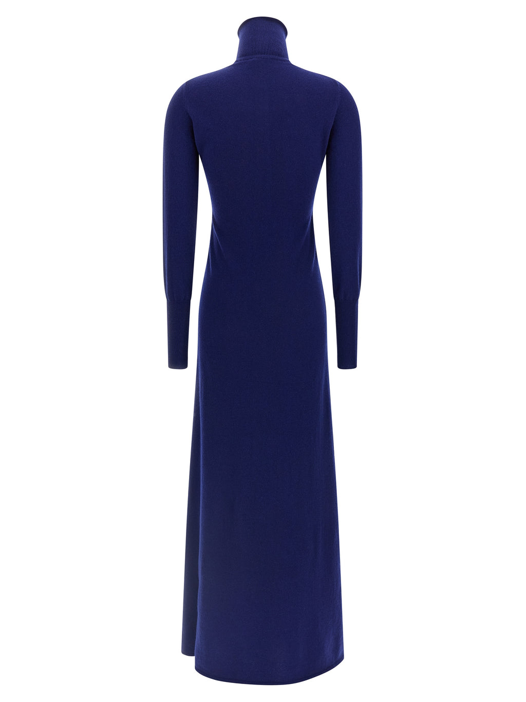 Blue Cashmere Polo Maxi Dress
