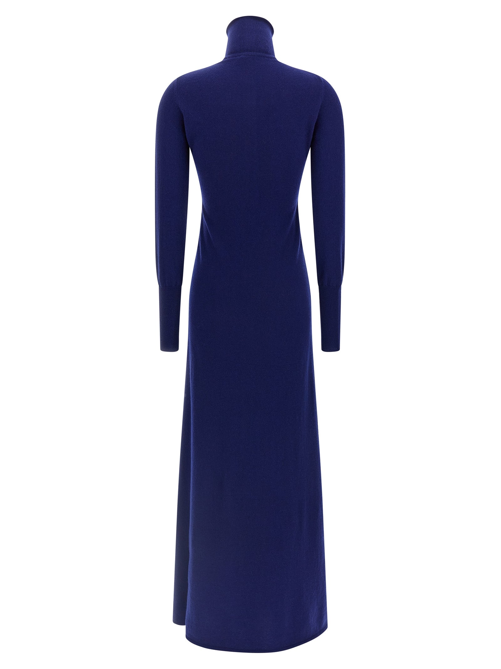 Blue Cashmere Polo Maxi Dress