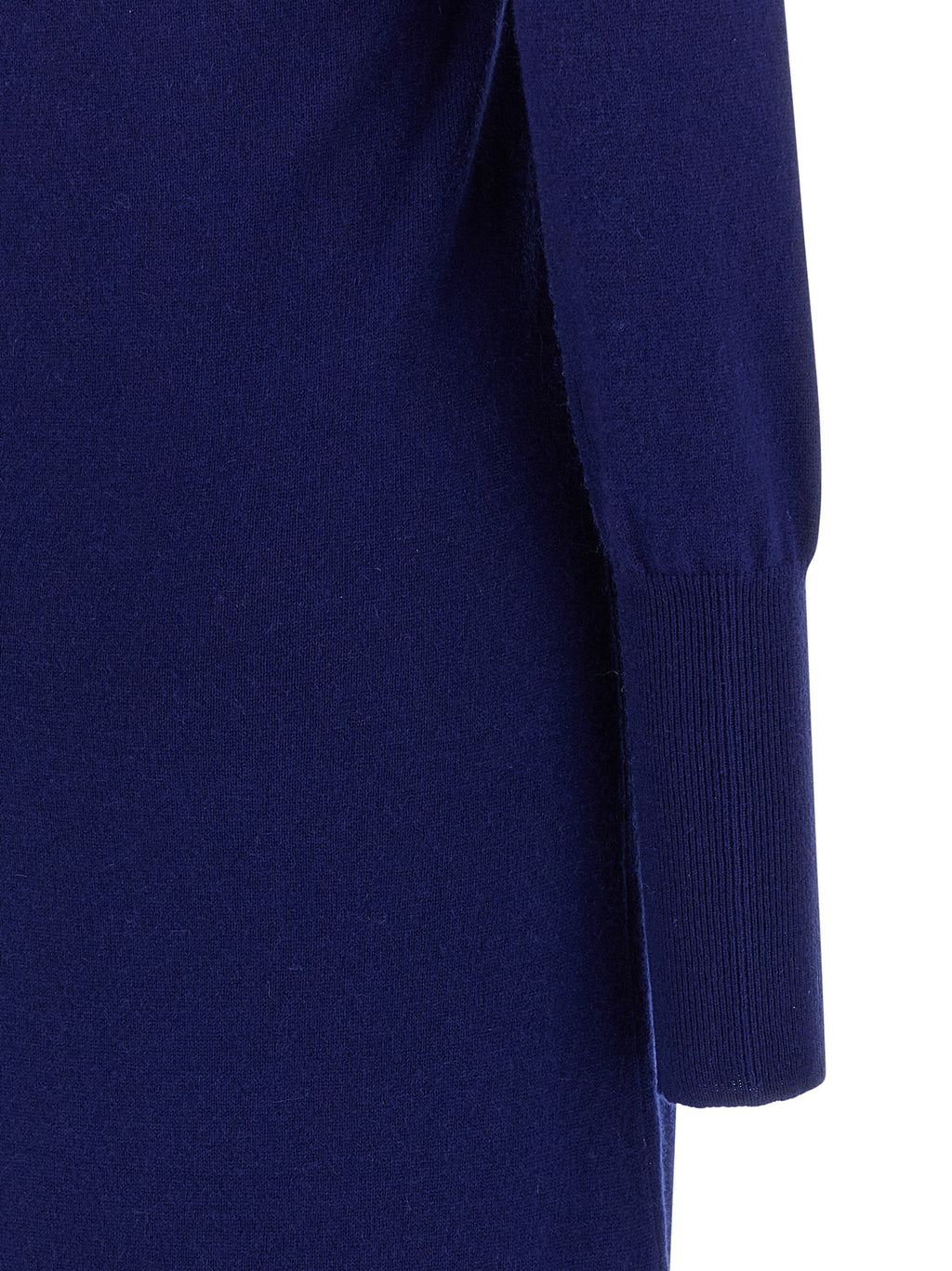 Blue Cashmere Polo Maxi Dress