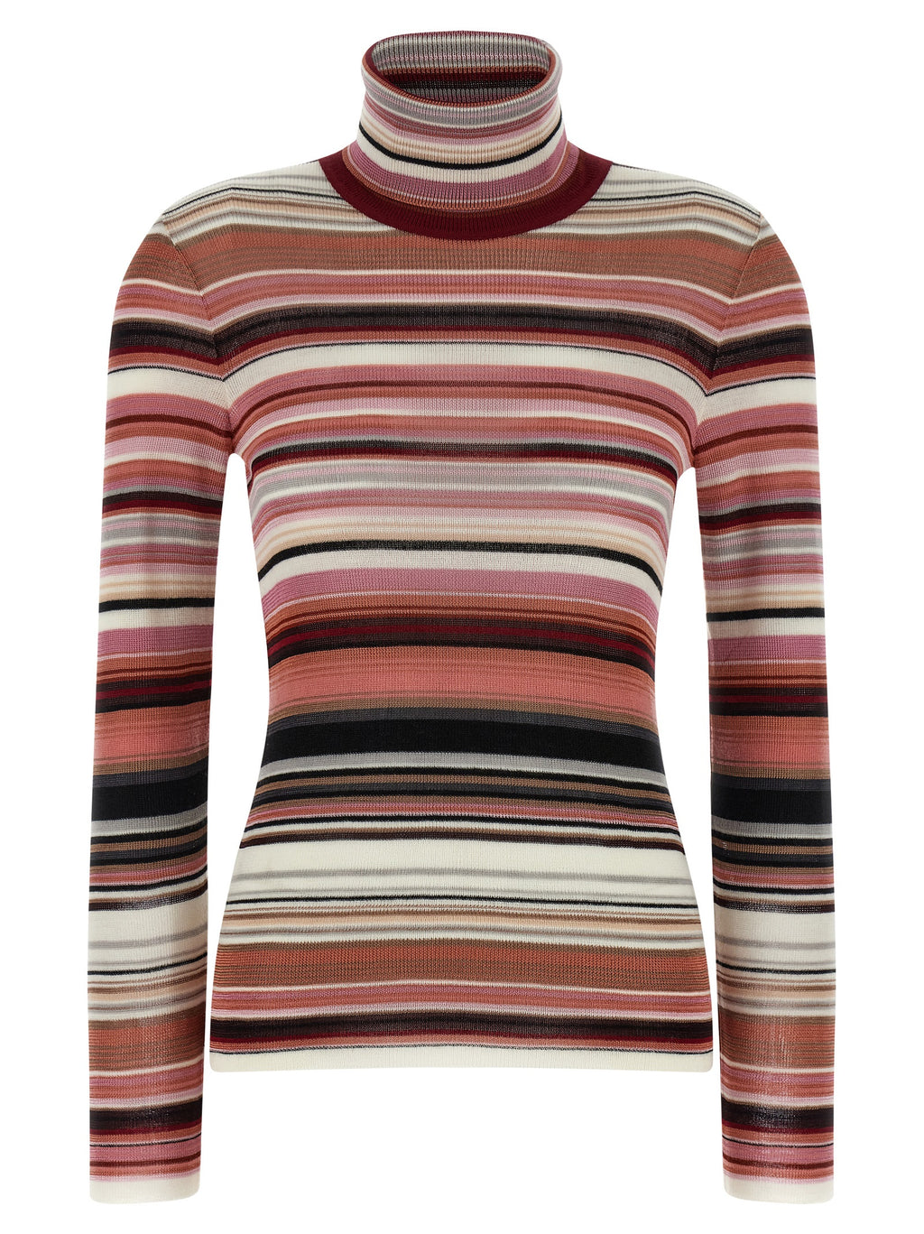 Viscose Wool Turtleneck Cardigan