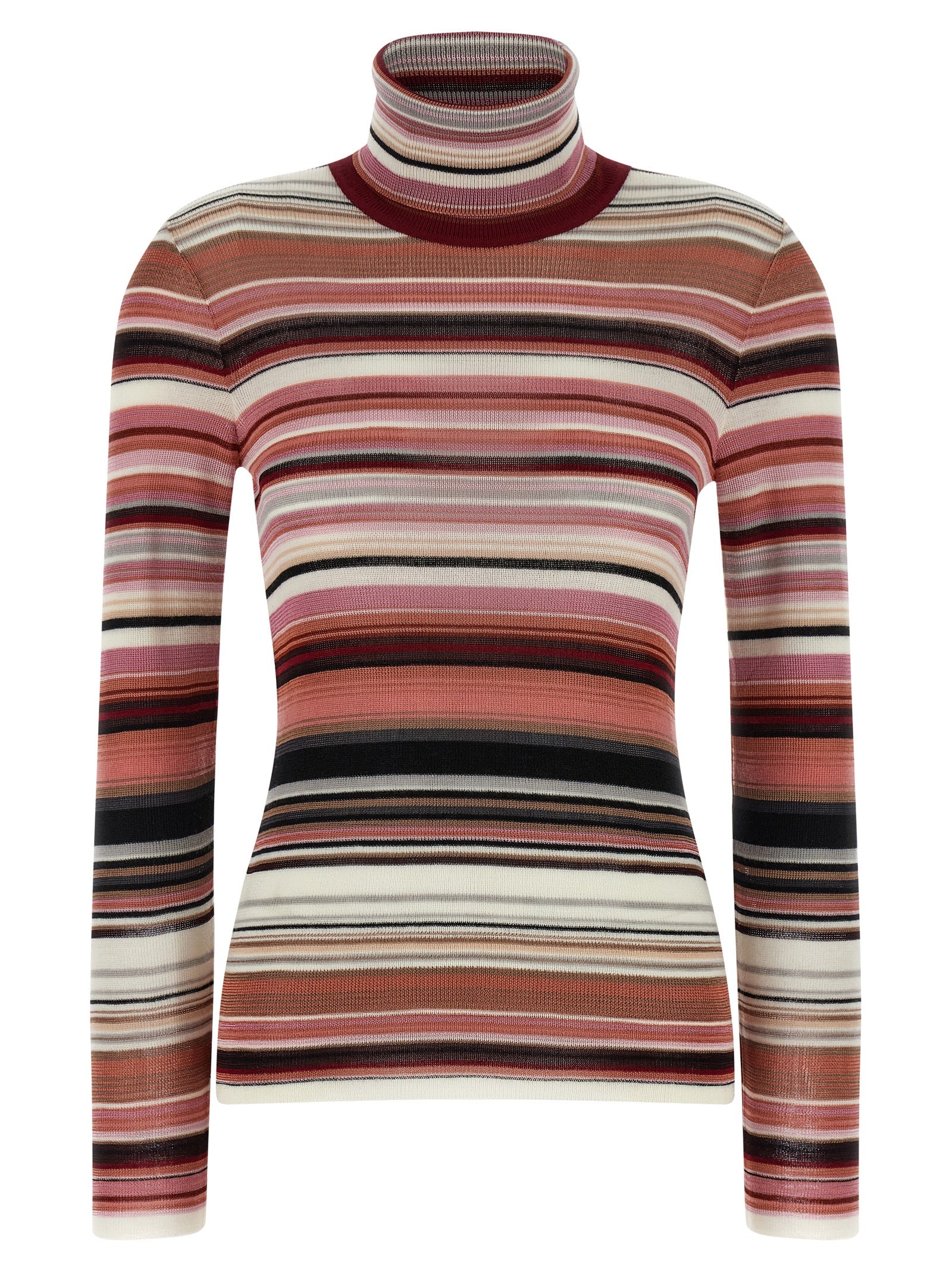 Viscose Wool Turtleneck Cardigan