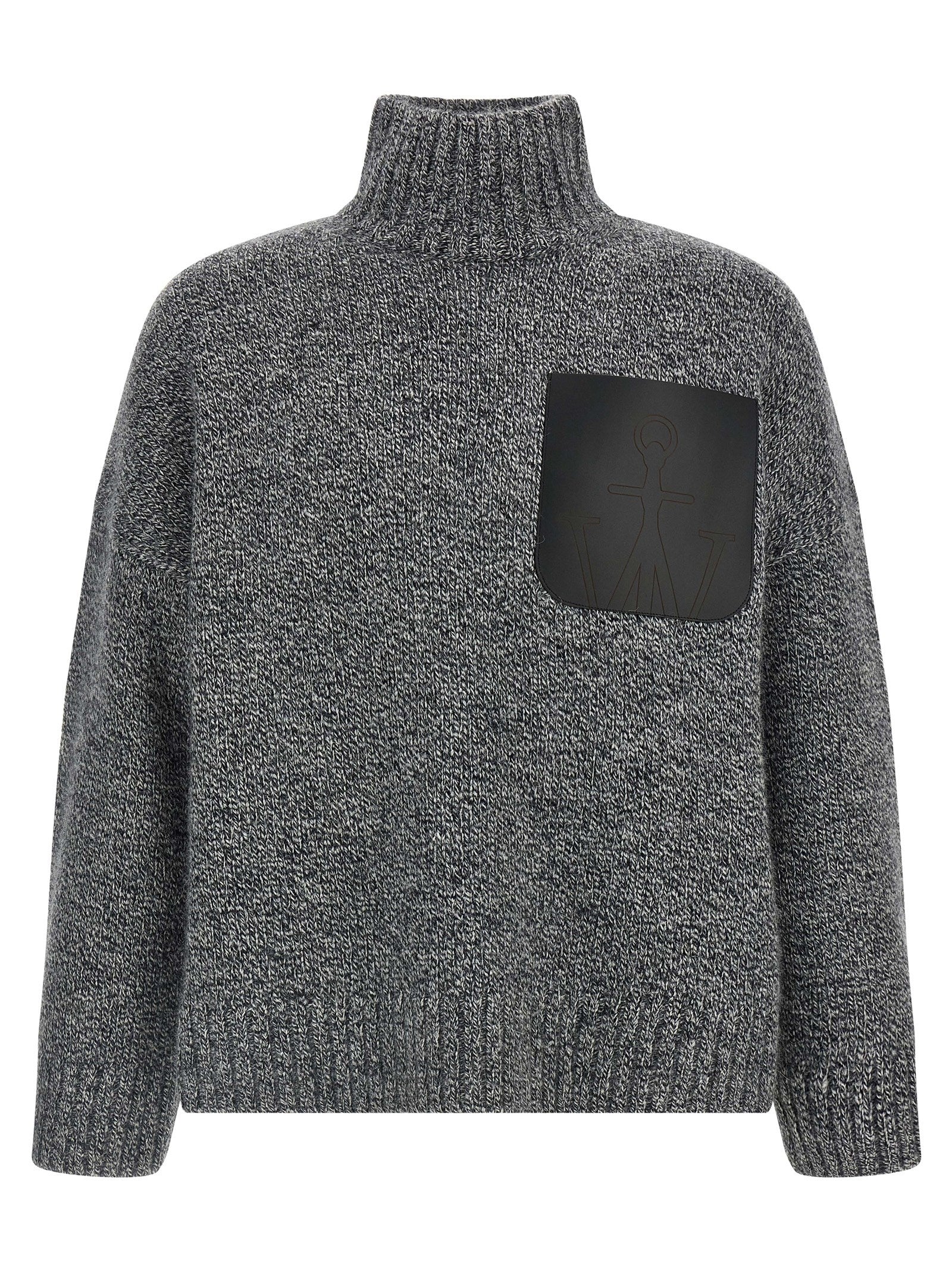 Gray Wool‑Alpaca Blend Cardigan